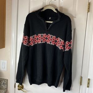 Mens Vintage Winter Sweater L
